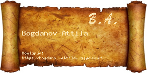 Bogdanov Attila névjegykártya
